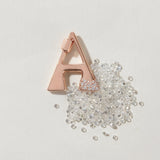 Diamond Dipped Letter A Gold Pendant Lock