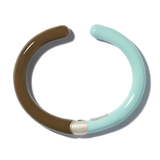 Swamp/Turquoise Enamel Hinged Cuffling