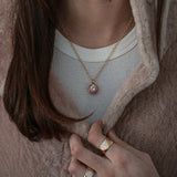 Morganite 'Peekaboo' Heart Necklace in 18k Gold