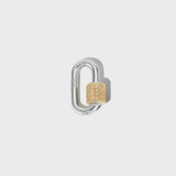 Embossed Chubby Medium Lock, Mixed Metal