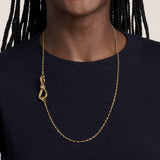 Small True Lover's Knot Handmade Necklace Chain in Gold