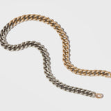 MiniMega Curb Half and Half Necklace