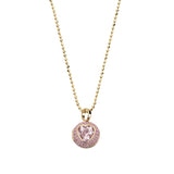 Morganite 'Peekaboo' Heart Necklace in 18k Gold