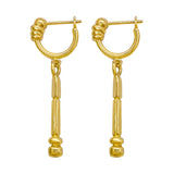 Gold Baton Earrings