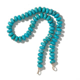 16" Turquoise Rondel Strand - Yellow Gold Loops
