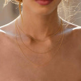 18K Pink Gold Fine Curb Chain - 17.7"