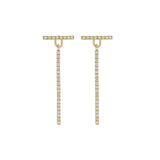 DIAMOND BAR EARRINGS SHORT