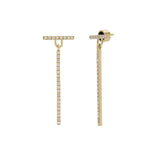 DIAMOND BAR EARRINGS SHORT
