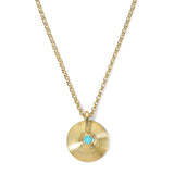 Cymbal Pendant XS - Turquoise on Luci Chain