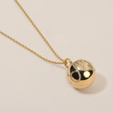 Deluxe Halo Ball Locket Necklace