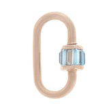 Total Medium Baguette Lock with Aquamarine