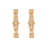Diamond Rivulet Spread Oval Hoops YG Light Champagne Diamonds