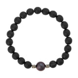 ONYX & BLACK PEARL BRACELET