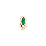MARQUISE EMERALD SINGLE EARRING