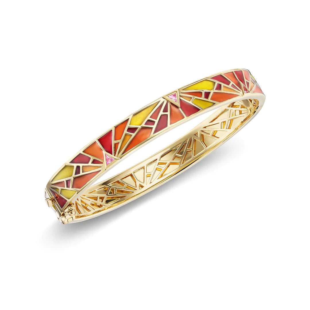 tiger lily gold Tiger Lily Bangle in Orange – Gin and The Banker