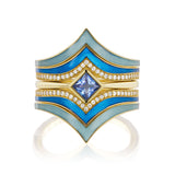 Atlantis Light-Blue Enamel Stacking Ring