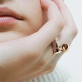 OERA RING | LARGE ROSE GOLD WITH DIAMOND