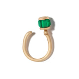 Total Baguette Trundle Lock Ring with Emeralds
