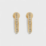 Inside Out Diamond Fossil Ripple Hoops