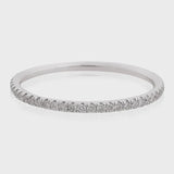 Thread Band White Diamond Ring