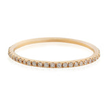 18K Yellow Gold All Around Thread Band - Size 6
