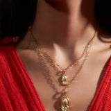 Large Hamsa Gold Amulet