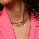 Blue Sapphire Tennis Necklace