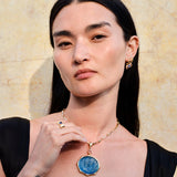 Tembo Pendant with Blue Venetian Glass