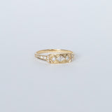 14k Yellow Gold Ring with Trillion and Square Diamonds
