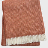 Herringbone Plush Throw - Terracotta