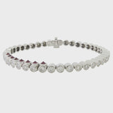 Tubbo Sideway Ruby Diamond Tennis Bracelet 14kwg