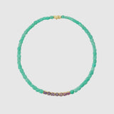 Nugget Necklace with Sapphire, Amethyst and Turquoise