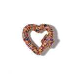 Allstone Heartlock with Harlequin Stones in Rose Gold