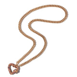 Allstone Heartlock with Harlequin Stones in Rose Gold