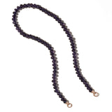 48" Lapis Rondelle Strand with YG Loops