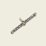 Antique Finish Diamond T-Bar Pendant