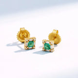 Princess Mini Emerald Studs