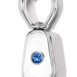 Baby Pulley, Sterling Silver with Blue Sapphire