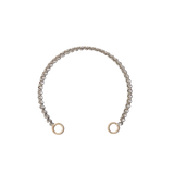 Rolo Chain in Silver Bracelet with Yellow Gold Loops