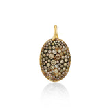 Champagne Contour Pave Stone Charm