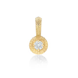 Round Diamond Charm with Fluted Bezel