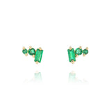Petite Emerald Post Earring - SINGLE