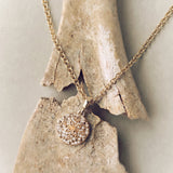 Compass Pave Medium Coin with White, Champagne & Brown Diamonds