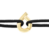 Oera Bracelet, Yellow Gold, Black Cord