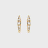 Champagne Diamond Rivulet Medium Oval Hoops