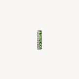Diamond & Garnet Row Hoop Earring