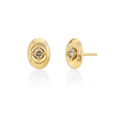 Stone Stud with Champagne Diamonds - PAIR