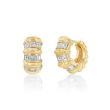 Fluted Bar Carre Huggies - Pair