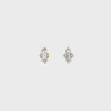 White Diamond Baguette Mini Stud