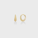 Small Fluted Crescent Huggie